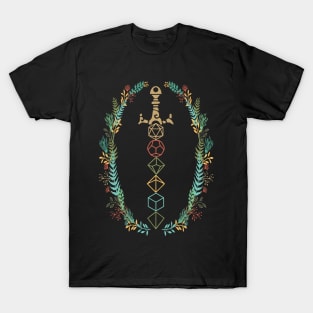 Floral Dice Sword T-Shirt